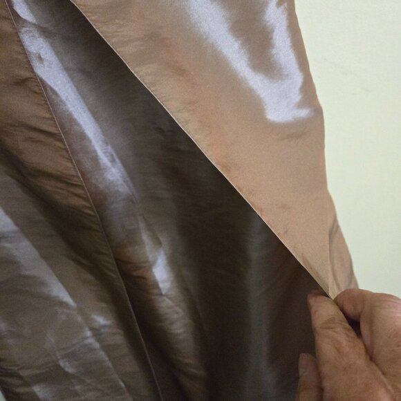 Bill Levkoff Deep Champagne Taffeta Old Hollywood Glam Gown Size 8 - Picture 4 of 8